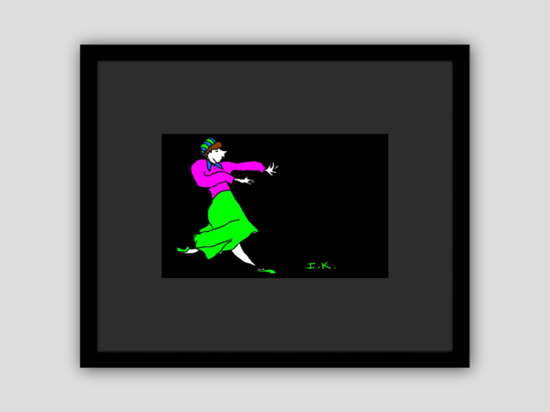 Dancer in Green Skirt
