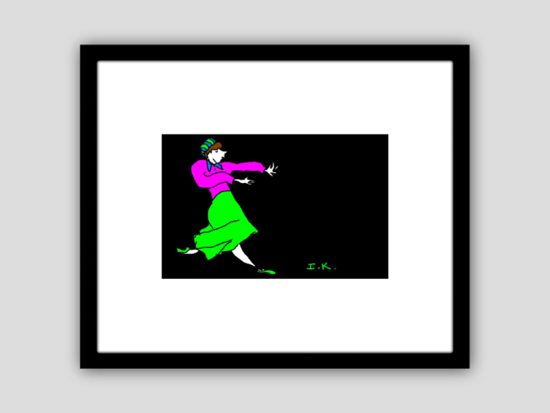 Dancer in Green Skirt